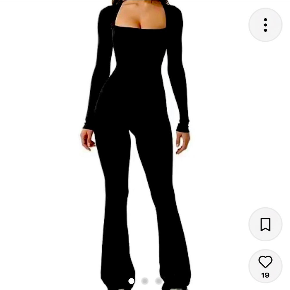 Black flared bodysuit
